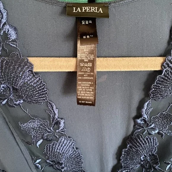 La Perla dark blue maxi nightgown, Camicia Notte Small - Picture 5 of 12